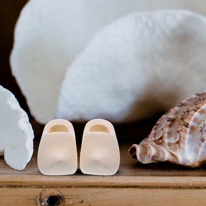 LOGOFUN 5 Pairs Mini Wooden Shoes Miniature Finger Shoes Unfinished Wood Clog Crafts DIY Blank Doll Netherland Shoes for Dollhouse Decorations - 3cm