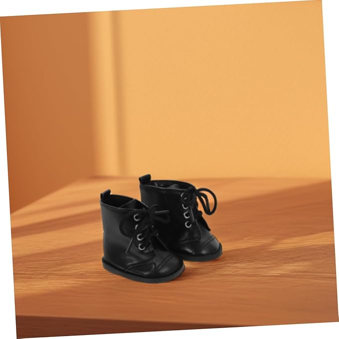 HANABASS 2 Pairs 18 Inch Doll High Top Boots Shoes Girls Pu Leather Fashion Clothing Accessories for Dollhouse Dress up Play
