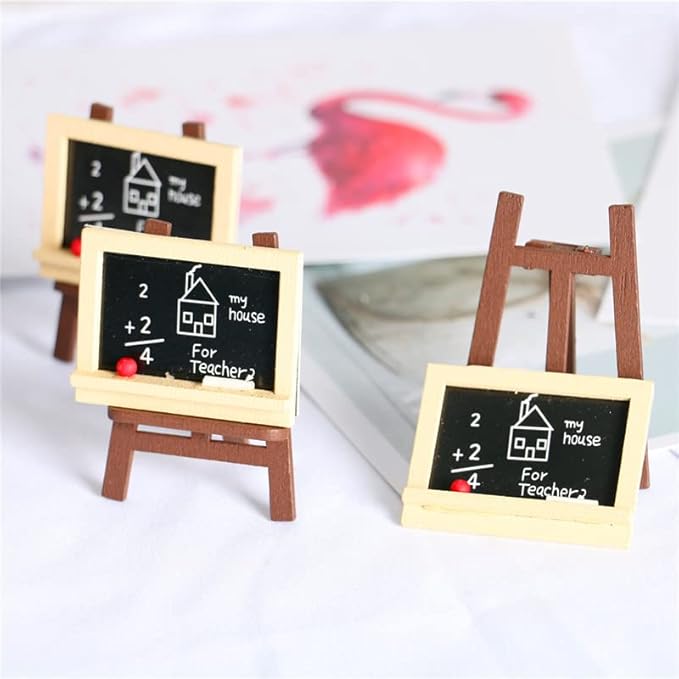 Dollhouse Accessories, 1:12 Dollhouse Miniature 4 Pcs Mini Easel Gallery Decorative Ornament
