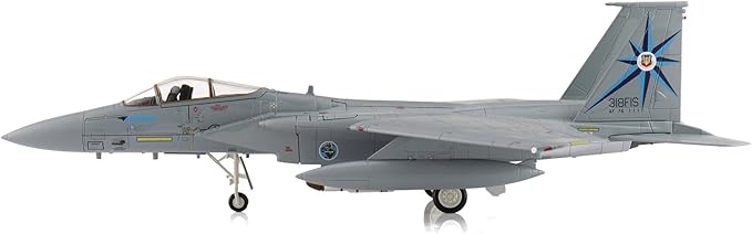 Hobby Master | 1:72 Scale Diecast Military Aircraft Replica | F-15A Eagle 76-0111, 318th FIS, USAF (with ASM-135 Missile) | Model HA4544