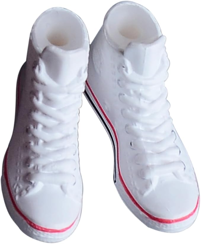 Meetoget 1/12 Scale Male Figure Doll Daily Sports Canvas Shoes Action Figure PU002US,White