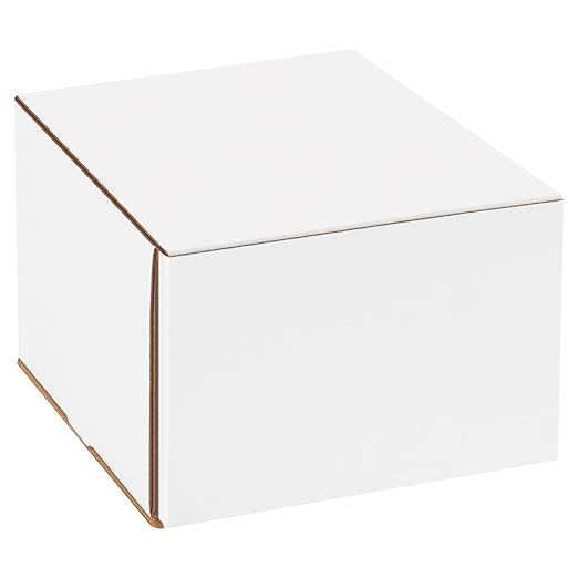 Box USA BM775 7"L x 7"W x 5"H, White (Pack of 50)