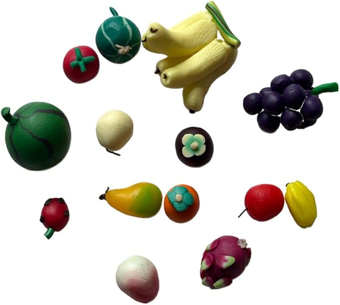14 PCS Artificial Fruits,Miniature Fruits,Tiny Fruits,Fake Fruits for Diorama Projects,Landscape Projects, Miniature House,HO Layout,Permanent Display,Fairy Garden,School Projects