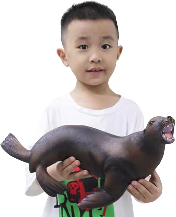 SmilerSmile Simulated Ocean Big Animal, One pc 15Inch Soft Filled Rubber Sea Educational Toys (sea Lions)