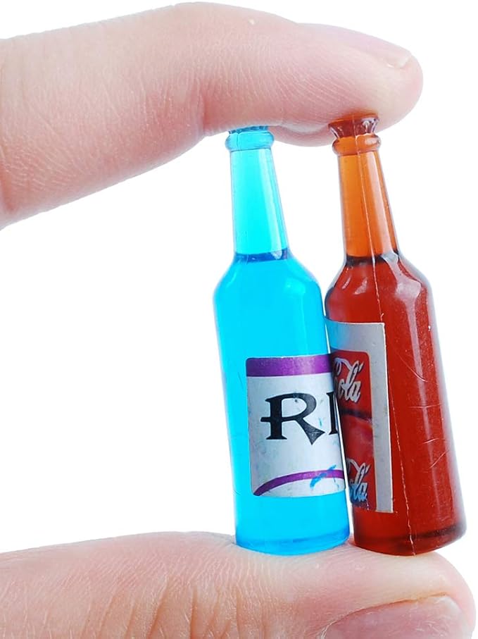 NWFashion 120PCS Miniature Decor Drink Bottle Dessert Pastry Food Cake Topper Dollhouse Decoration (Drink)
