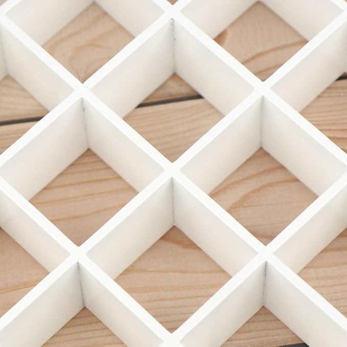 1: 12 Dollhouse Miniature Wood Storage Rack 16 Grid Shelves White White Storage Shelf Doll House Furniture Decor