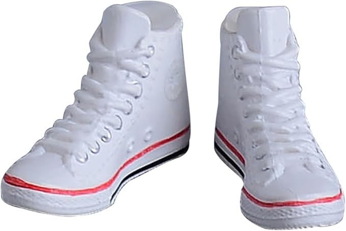 Meetoget 1/12 Scale Male Figure Doll Daily Sports Canvas Shoes Action Figure PU002US,White