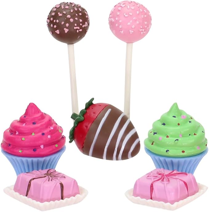 Sophia's 20 Piece Hot Chocolate and Desserts Set with Cookies, Cakes, Chocolate Covered Strawberries, Cupcakes and More for 18 Inch Dolls
