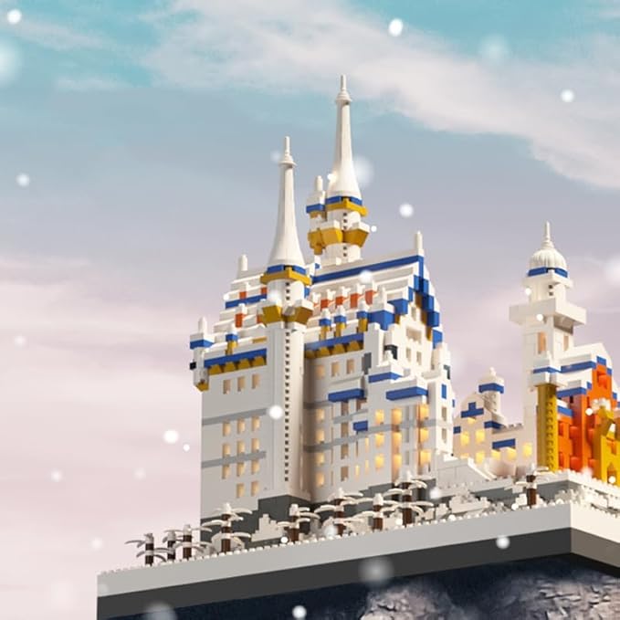 Kadablk Famous Architecture Model,Micro Blocks Building Sets,Germany Swan Stone Castle, 2800+ PCS Mini Bricks Building Blocks, Gift for Adults and Teens