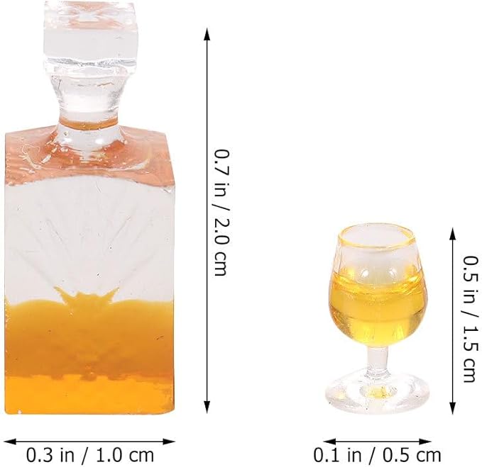 GATHINESS 4 Sets Miniature Liquor Bottles Resin Mini Wine Bottle Models Mini House Decor Kids Pretend Play Craft Accessories