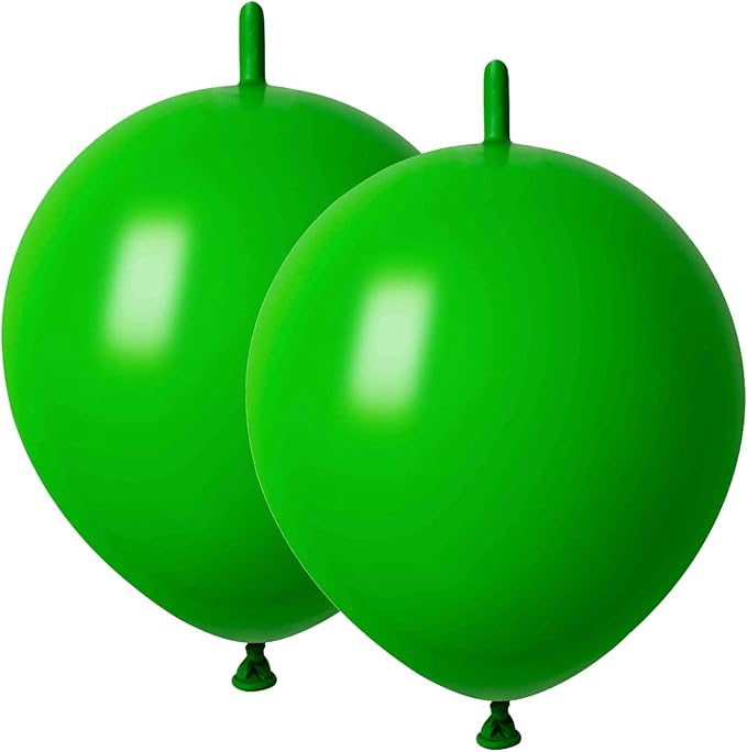ADIDO EVA Link Balloons Green 12 Inch Quick Latex Link Balloon 80 Pcs for Birthday, Halloween, Christmas, Party Festival Decorations