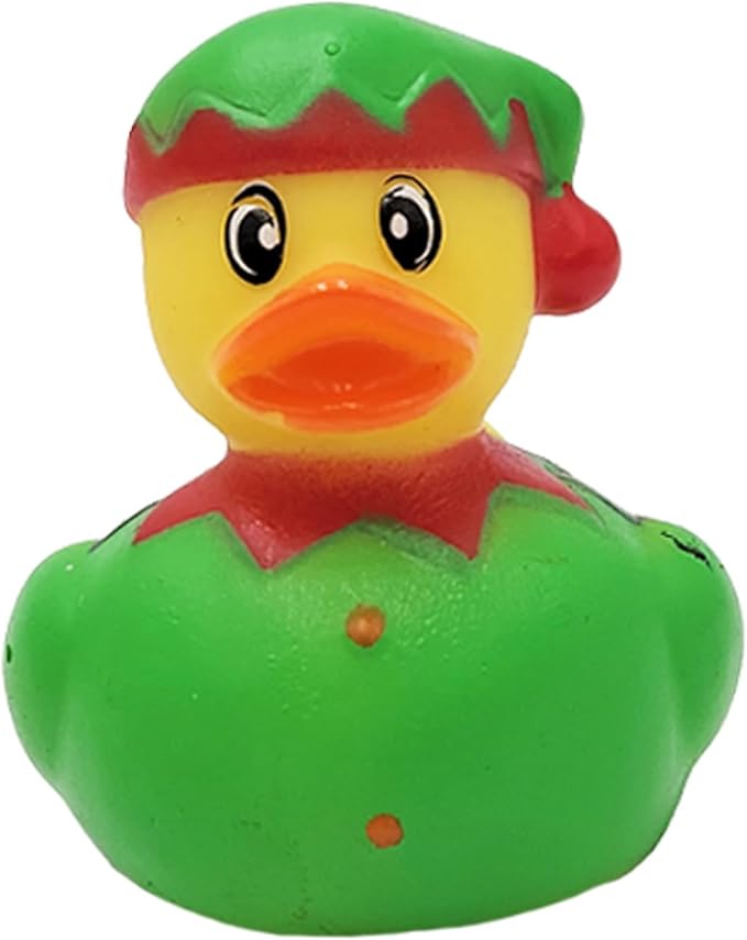 50 Christmas Holiday Rubber Duck Toy Duckies for Kids, Bath Birthday Gifts Baby Showers Summer Beach and Pool Activity, 2" (50-Pack)