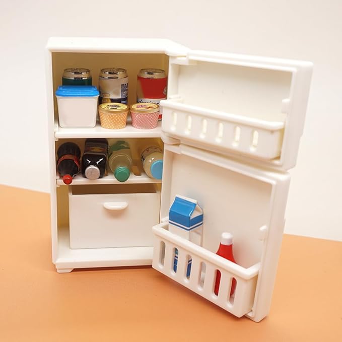 Kisangel 2pcs Doll House Refrigerator Mini Fridge Toy Dollhouse Fridge Miniature Toys Dollhouse Refrigerator Toy for Kids Dollhouse Furniture
