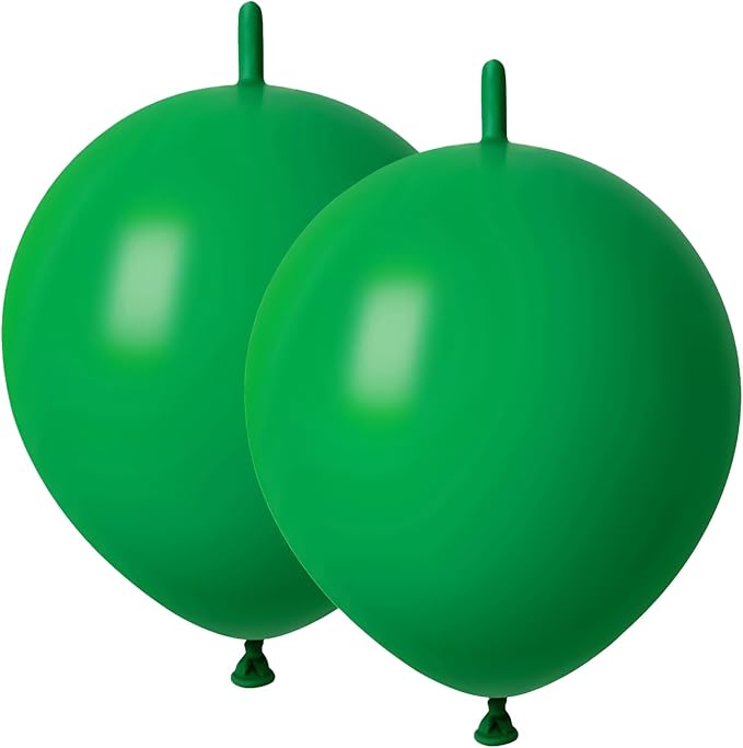 ADIDO EVA Link Balloons Dark Green 6 Inch Latex Quick Linkale Balloon 80 Pcs for Birthday, Halloween, Christmas, Party Festival Decorations