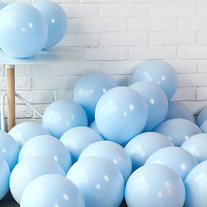 5 inch Pastel Blue Party Balloons, 100 pcs Mini Macaron Blue Latex Balloons for Birthday Wedding Baby Shower Decorations (Pastel Blue)