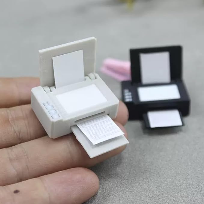 1:12 Mini Dollhouse Accessories Office Supplies Set,Which Including 2 Print Models Miniaure Scene Model for Dollhouse Decor and Dollhouse Furniture.(2 Colors)
