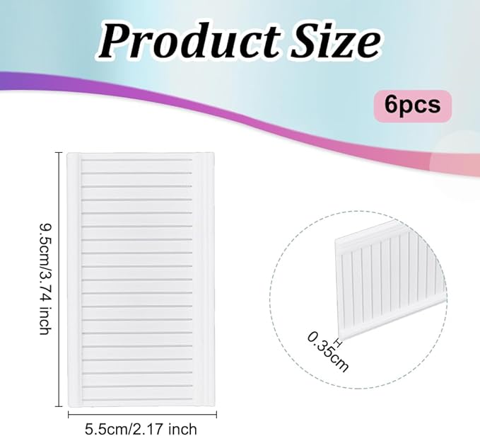 OLYCRAFT 6 Pcs Mini House Wainscoting 1:12 Scale Wainscot Interior Paneling Plastic Miniature Wall Panel Mini Wainscoting Wall Cladding for Minihouse DIY Miniature Ornaments for Miniatures Scene Model