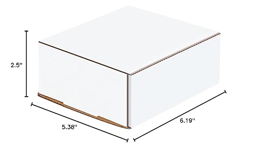 Box USA BMRX6XL 6 3/16"L x 5 3/8"W x 2 1/2"H, White (Pack of 50)