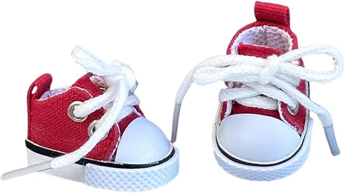 Compatible with Labubu Doll Shoes for 17cm Doll,Shoes Used for Labubu Accessories (F-Red)