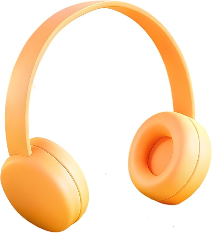 Olyre Doll Headphones for Dolls, Fits 17cm(6.69") Height Trendy Dolls or 1/6 BJDs, Miniature Headset Costume/Clothing Accessory (Doll Not Included) (Orange)
