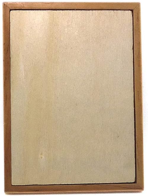 Dollhouse Decoration Accessories, 1:12 Doll House Miniature Painted Wooden Frame Mural Accessories(Brown)