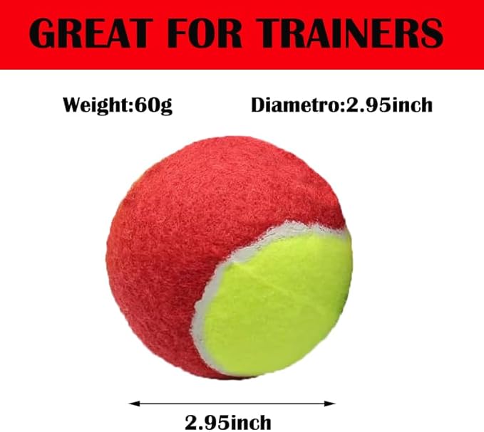 LIYUANBAIHUO Tennis Balls Low Compression Stage Tennis Ball for Beginners Youth Kids Training Practicing for Easy Transport