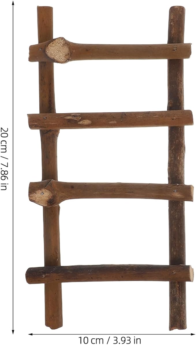 VOSAREA 2Pcs Small Decorative Micro Landscape Ladders Miniature Dollhouse Accessories for Fairy Garden Crafts 7.87 Inch Rattan Ladder Props