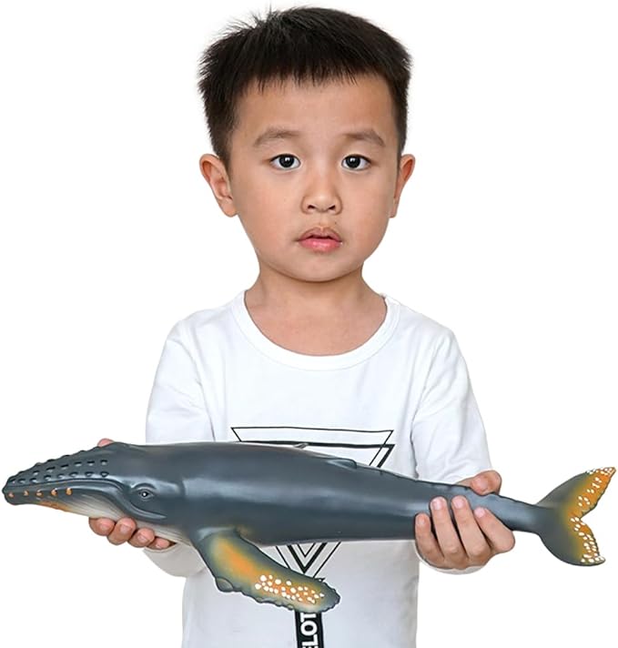 SmilerSmile Simulated Ocean Big Animal, One pc 15Inch Soft Filled Rubber Sea Educational Toys (Humpback)
