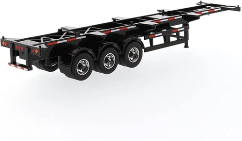1:50 Scale 40' Skeleton Trailer - Safety Guards - Black - Transport Series | 1:50 Scale Diecast Collectible Model 91024