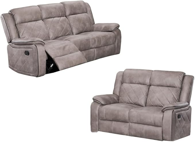 Living Room Sofa and Loveseat Set, Pillow Top Backrest and Armrests (Sofa+LOVESEAT)