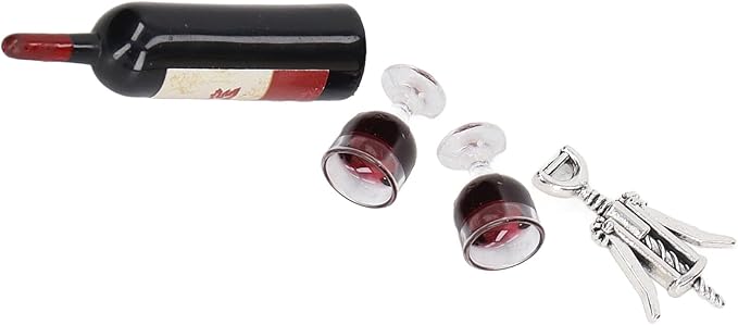 Zudoo Miniature Wine Toy Model Dollhouse & Decor Set - Dollhouse, Bottle Opener, Exquisite Wine Bottle suitable for Bedroom
