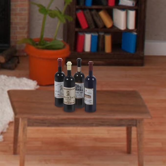 Zerodeko 12pcs Miniature Wine Bottles Plastic Mini Wine Bottles for Dollhouse Decor
