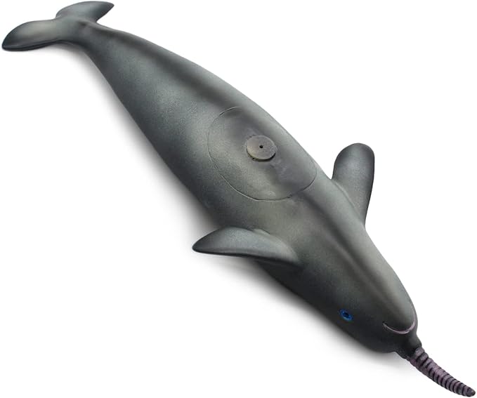 SmilerSmile Simulated Ocean Big Animal, One pc 15Inch Soft Filled Rubber Sea Educational Toys (Narwhale)