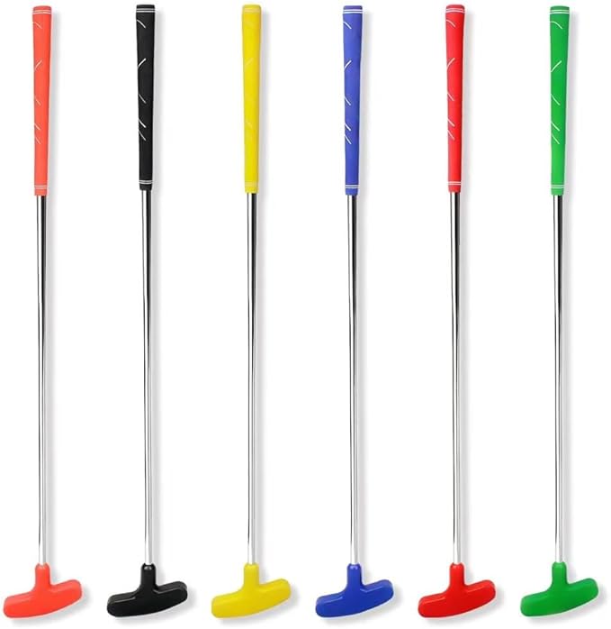 Crestgolf 6pcs Two Way Junior Golf Putter Kids Putter Both Left and Right Handed Easily Use 5 Sizes for Ages 3-5 6-8 9-12 13-15 Adult