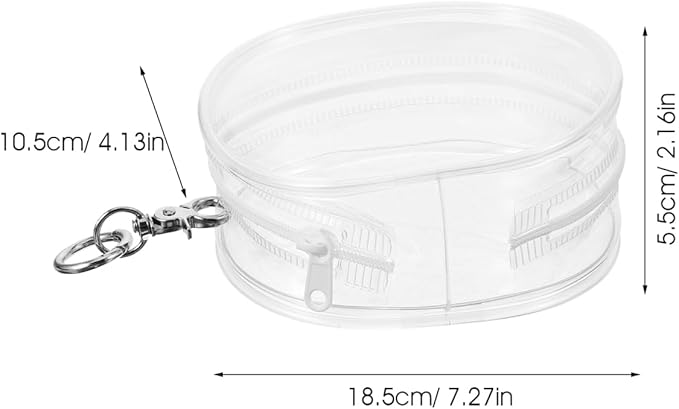 Alasum PVC Doll Carrier Bag - Portable Transparent Doll Bag 7.28X4.13X2.17 Inch Lightweight Hanging Toy Storage Organizer for Outdoor Use and Display
