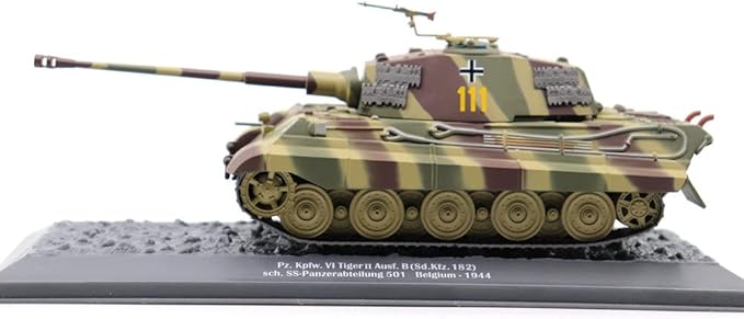 Motor city classics Militaria Diecast 1:43 Scale Military Diecast Collectible | PzKpfw VI King Tiger Ausf. B Heavy Tank-Schwere SS Panzer Abteilung 101, France, 1944 Model 23187-44