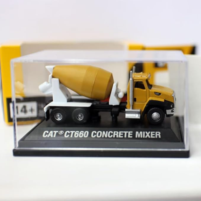 EROCK 1:160 N Scale Alloy Construction Vehicles - 1 Pcs, Die Cast Mini Construction Truck Toys, Engineering Vehicle Model for N Scale Railroad, Train Set, Collection, Age 8+ (CT660 Concrete Mixer)