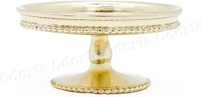 Odoria 1/6 Miniature Cake Stand Dollhouse Decoration Accessories, Gold