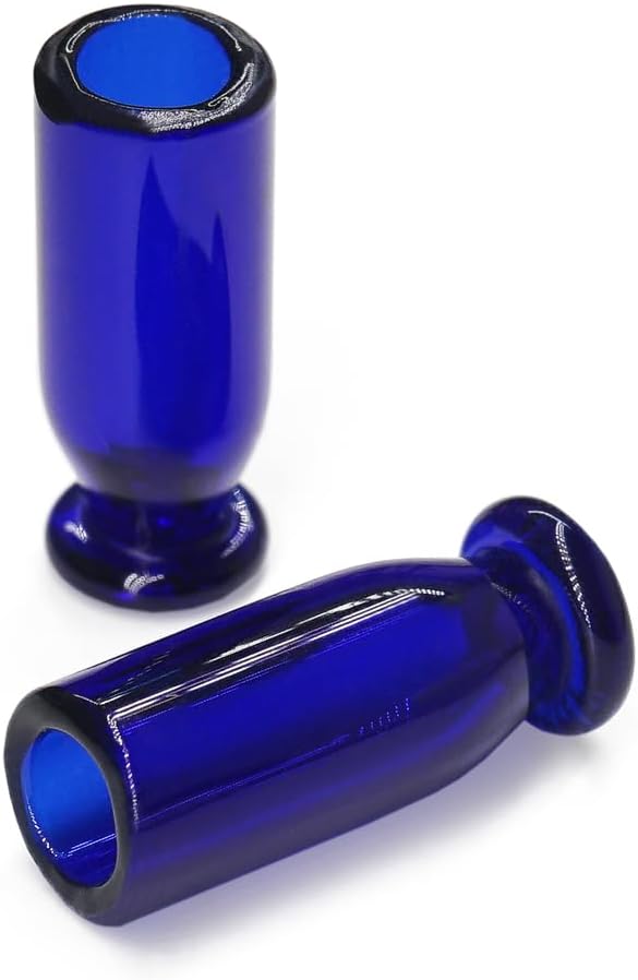 Odoria Dollhouse Drinking Glasses Miniature: 1/12 Scale Water Wine Glass for Doll House Kitchen Dining Room - Mini Blue Drinkware Restaurant 2Pcs
