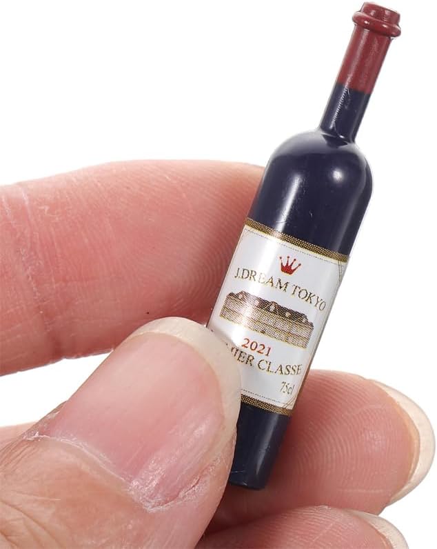 Zerodeko 12pcs Miniature Wine Bottles Plastic Mini Wine Bottles for Dollhouse Decor