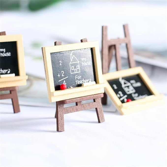 Dollhouse Accessories, 1:12 Dollhouse Miniature 4 Pcs Mini Easel Gallery Decorative Ornament