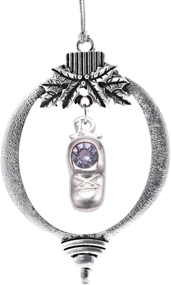 Inspired Silver - Baby Shoe - Silver Christmas Ornament - Unique Charm Christmas Tree Ornament - Holiday Hanging Decoration