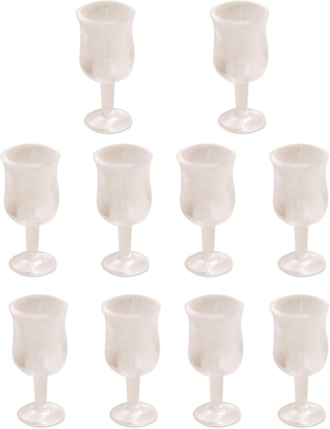 10Pcs Miniature Cup Lovely DIY Mini Goblet Model Play House Drinkware Toy, Dollhouse Accessories