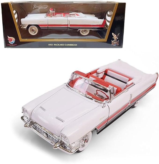1955 Detroit Luxury Convertible 1:18 Diecast - 352ci V8 Tri-Tone | Opening Doors, Steering Linkage, Premium Gift Box | Ages 14+
