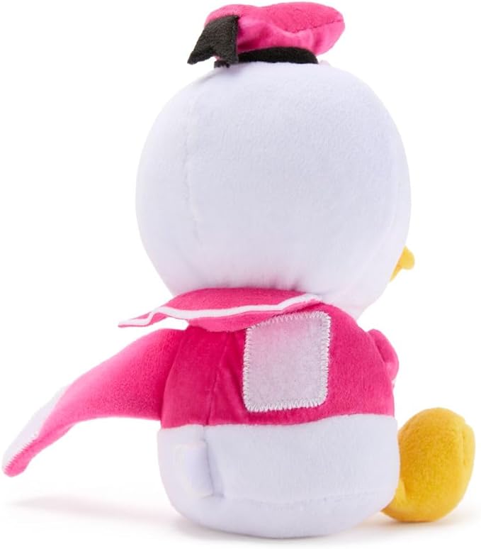 Disney Store Official Mini Mix-Its Plushies – Donald Duck - Pink Shirt - Cute Stuffed Animals - Mix & Match Detachable Hats - Hook and Loop Strap - Plush Toys for Kids and Collectors, 7 Inch