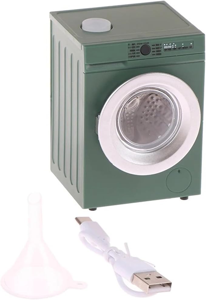 Sturdy 1 12 Scale Dollhouses Laundry Room Furniture Realistic Miniature Washing Machine with Interactive Features Dollhouses Accessory