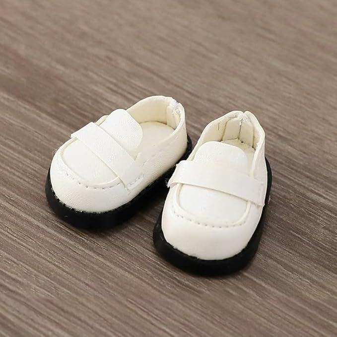 Compatible with Labubu Doll Shoes for 17cm Doll,Shoes Used for Labubu Accessories (A-White)