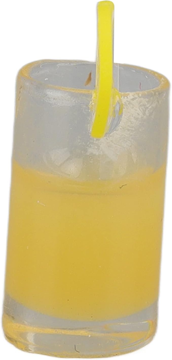 LBEC Miniature Lemonade Glasses, Resin Pack of 20 Dollhouse Lemonade Glasses for Decoration