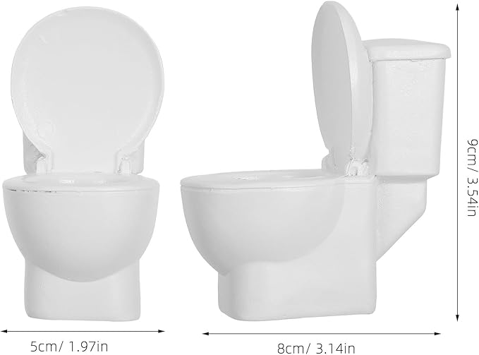 VOSAREA Miniature Commode Model Toy Dollhosue Bathroom Furniture Funny Toilet Decor Doll Accessories