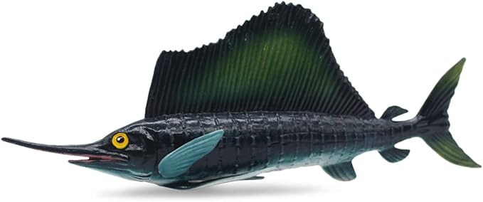 SmilerSmile Solid Sea Animals Educational Toys,Simulation Ocean Shark Sea Creature Toy for Toddlers Kids (Sailfish)